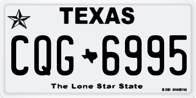 TX license plate CQG6995
