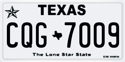 TX license plate CQG7009