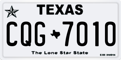 TX license plate CQG7010