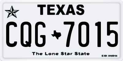 TX license plate CQG7015