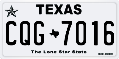 TX license plate CQG7016