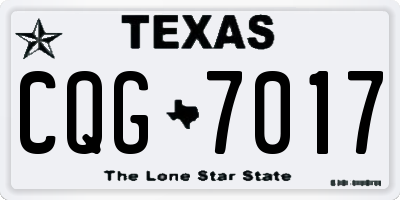 TX license plate CQG7017
