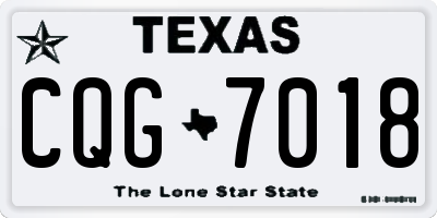 TX license plate CQG7018