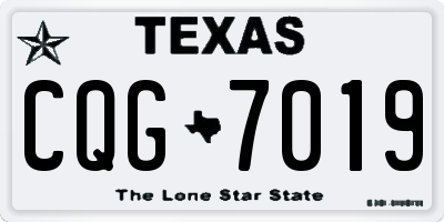 TX license plate CQG7019