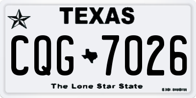 TX license plate CQG7026