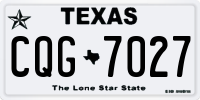 TX license plate CQG7027