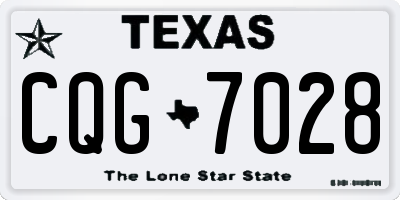 TX license plate CQG7028