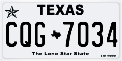 TX license plate CQG7034