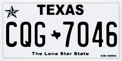 TX license plate CQG7046