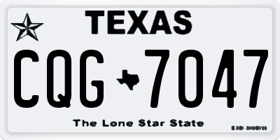 TX license plate CQG7047