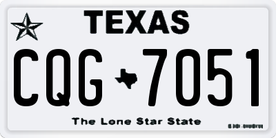 TX license plate CQG7051