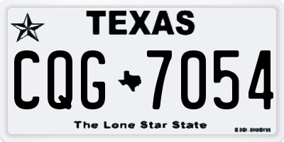 TX license plate CQG7054