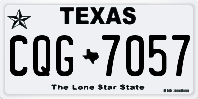TX license plate CQG7057