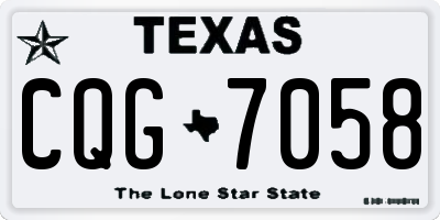 TX license plate CQG7058