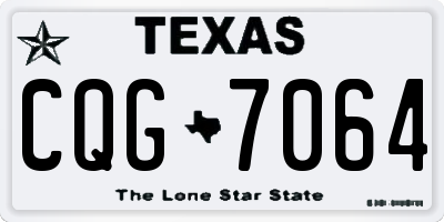 TX license plate CQG7064