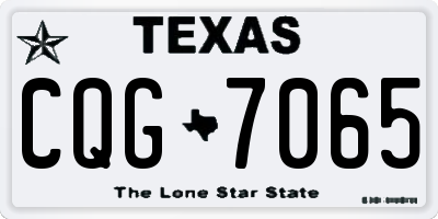 TX license plate CQG7065