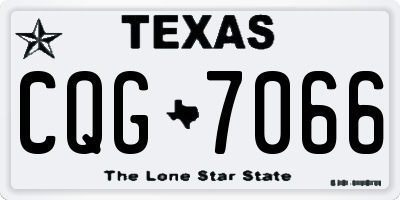 TX license plate CQG7066