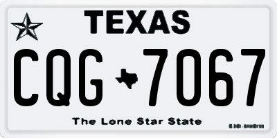 TX license plate CQG7067
