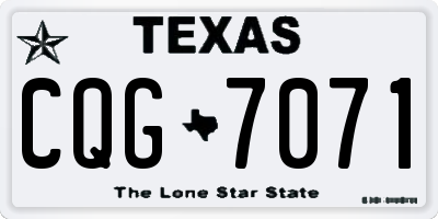 TX license plate CQG7071