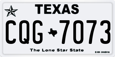 TX license plate CQG7073