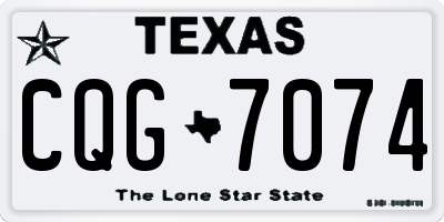 TX license plate CQG7074