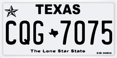 TX license plate CQG7075