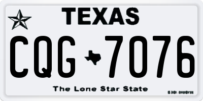 TX license plate CQG7076
