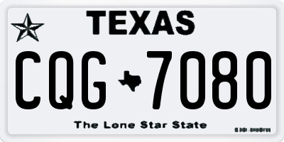 TX license plate CQG7080