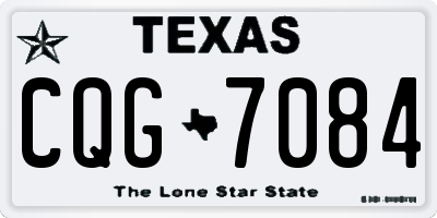 TX license plate CQG7084
