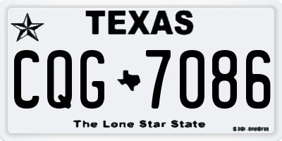 TX license plate CQG7086