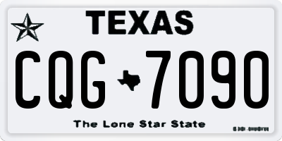 TX license plate CQG7090