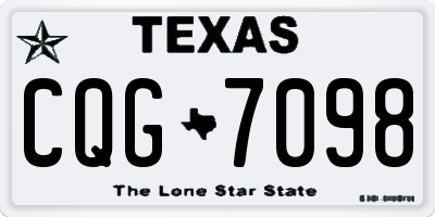 TX license plate CQG7098