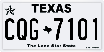 TX license plate CQG7101