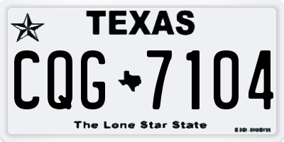 TX license plate CQG7104
