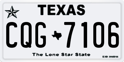 TX license plate CQG7106