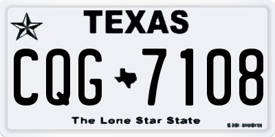 TX license plate CQG7108