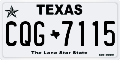 TX license plate CQG7115