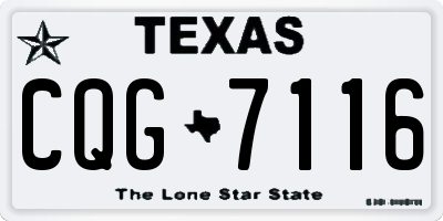 TX license plate CQG7116