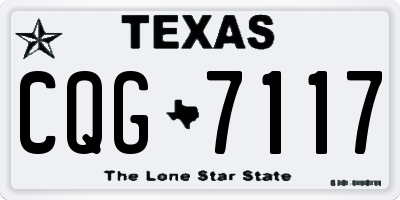 TX license plate CQG7117