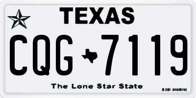 TX license plate CQG7119