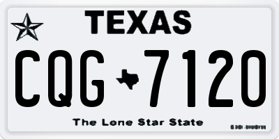 TX license plate CQG7120