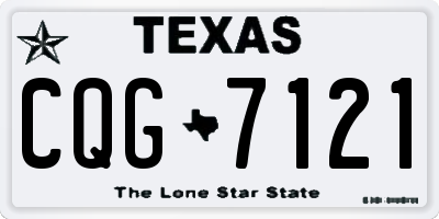 TX license plate CQG7121