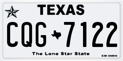 TX license plate CQG7122