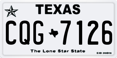 TX license plate CQG7126