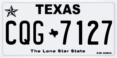 TX license plate CQG7127