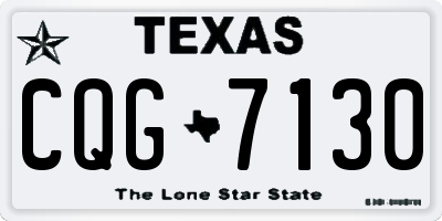 TX license plate CQG7130