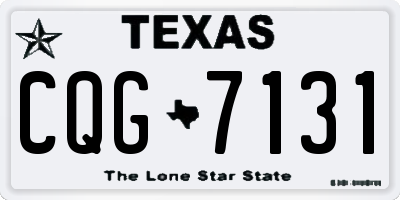 TX license plate CQG7131