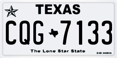 TX license plate CQG7133