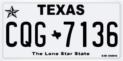 TX license plate CQG7136