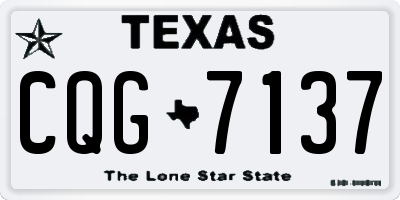 TX license plate CQG7137